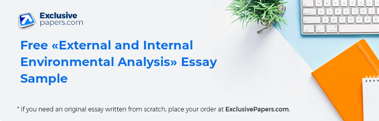 Free «External and Internal Environmental Analysis» Essay Sample