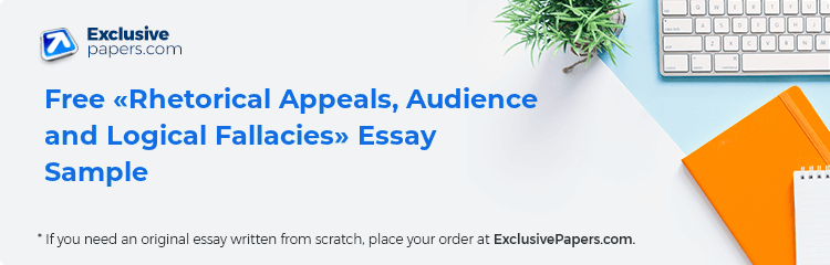 Free «Rhetorical Appeals, Audience and Logical Fallacies» Essay Sample